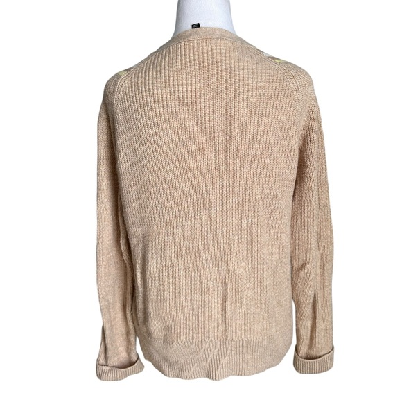 TALBOTS TEXTURED V-NECK PULLOVER - TIPPED SIZE SMALL - Picture 5 of 17